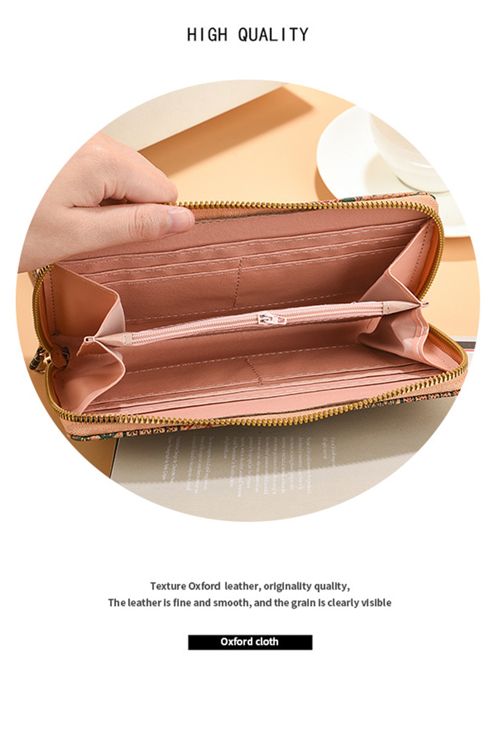 Brown Western Pattern Print Wristlet PU Leather Wallet - Image 4