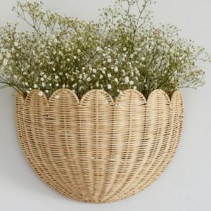 Rattan Lace Wall-Hanging Basket For Home And Guesthouse Wall Decor