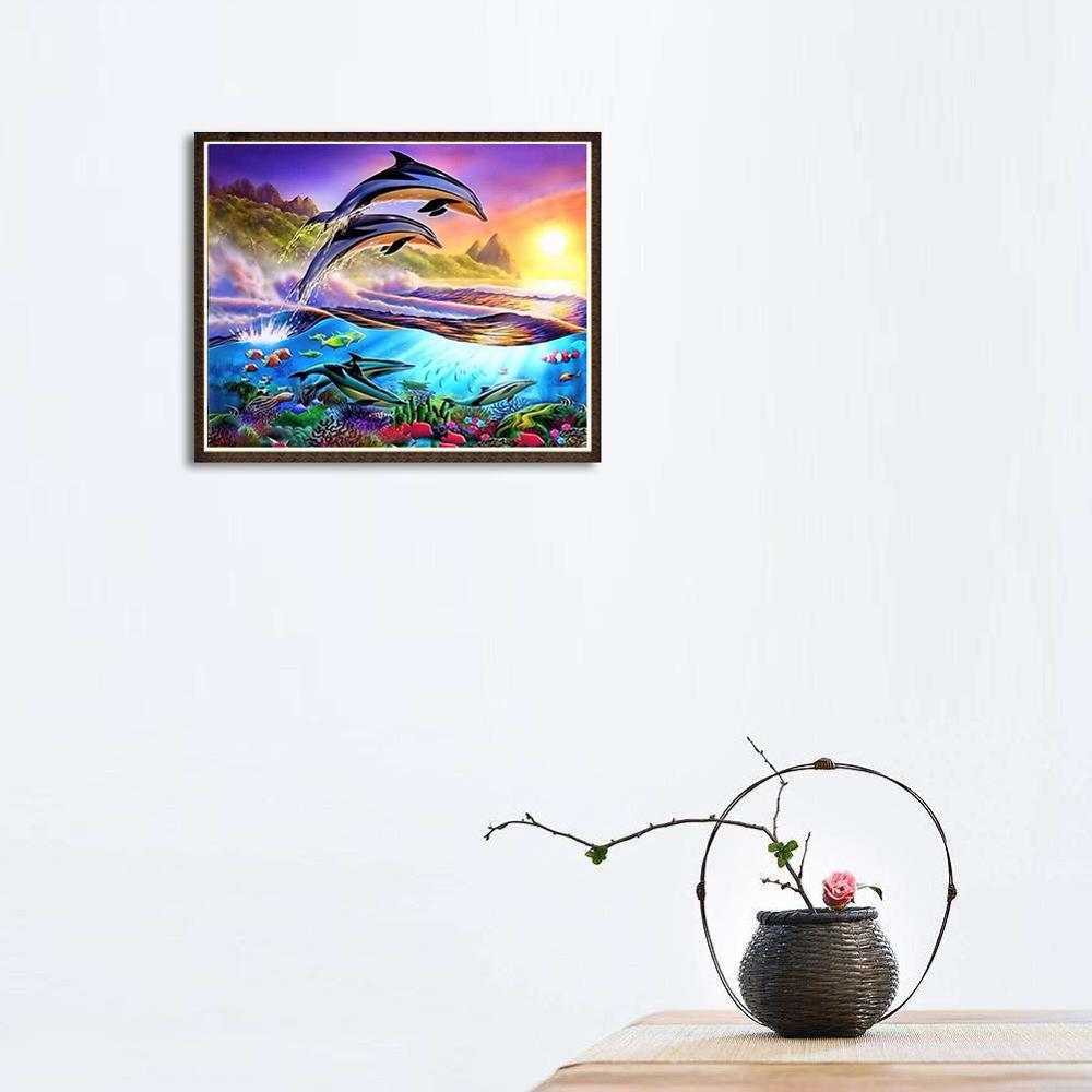 Dolphin Diamond Painting Kit - Image 2