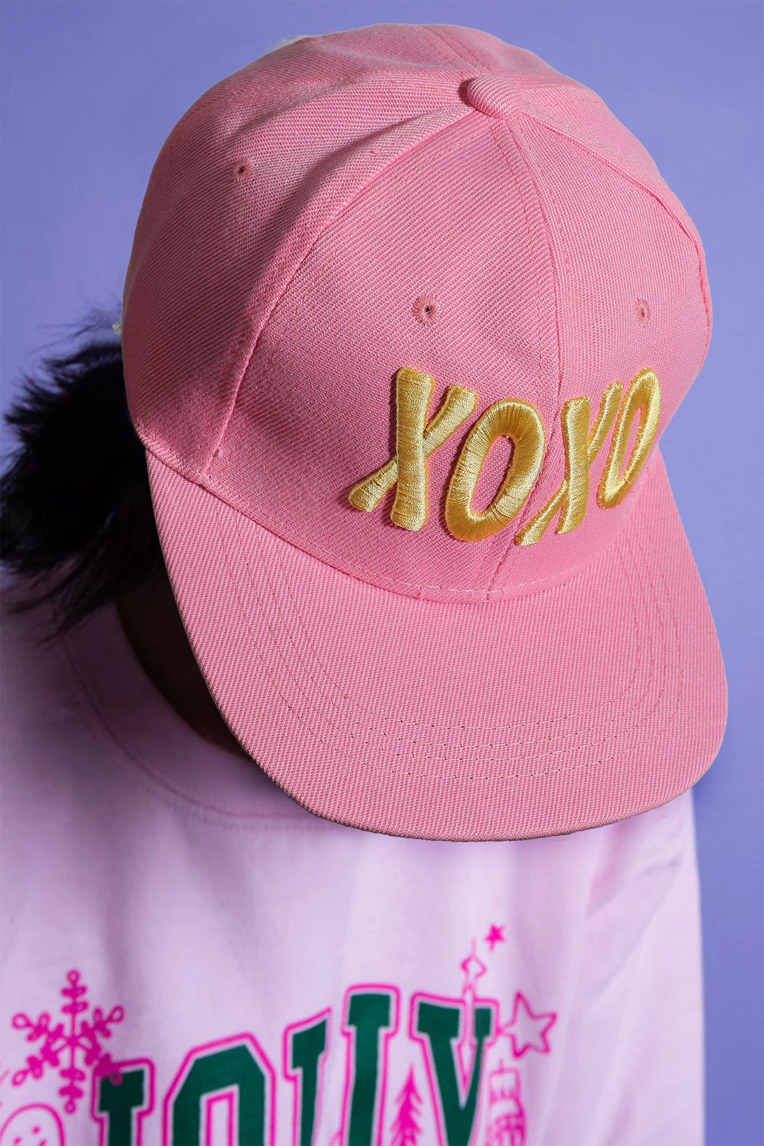 Bonbon XOXO Letter Embroidered Valentines Day Custom Baseball Cap - Image 3