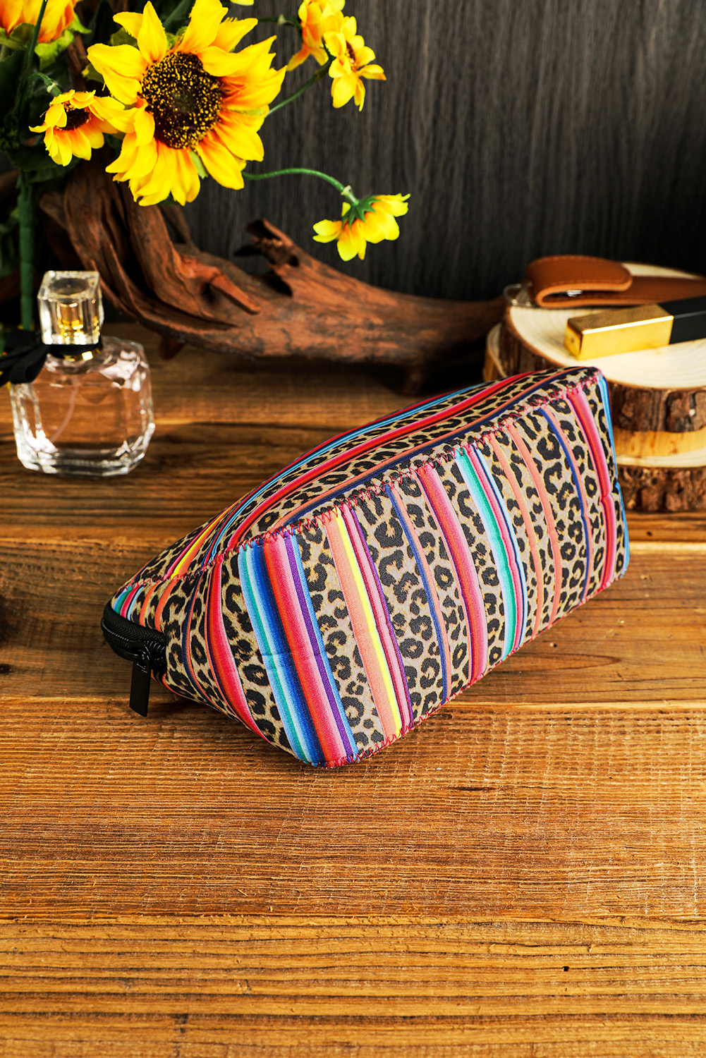 Multicolor Serape Leopard Make up Storage Bag 14*19CM - Image 4