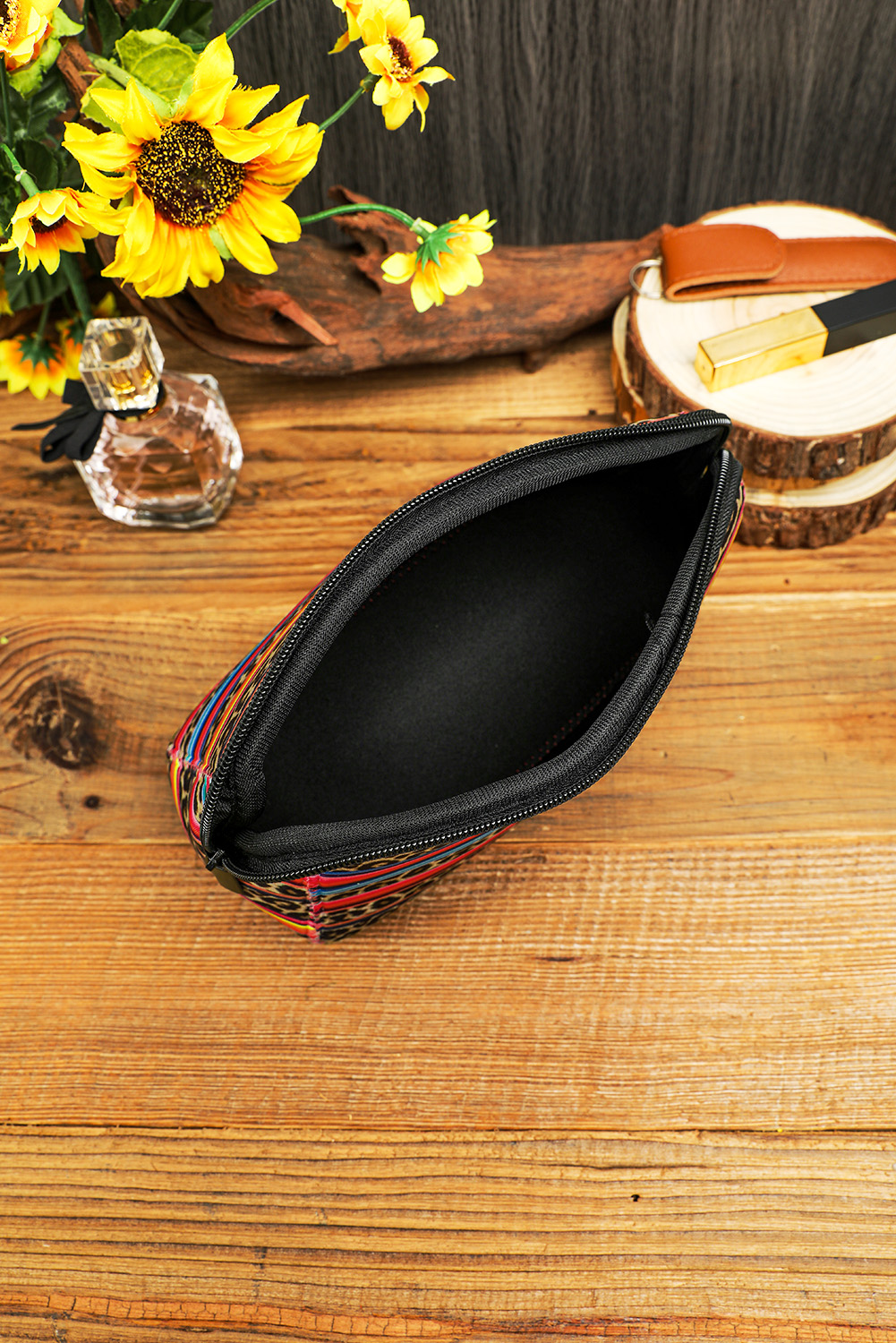 Multicolor Serape Leopard Make up Storage Bag 14*19CM - Image 5