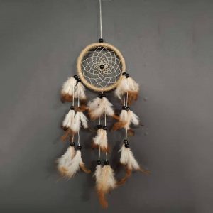 Creative Handmade Hemp Rope Wooden Bead Dreamcatcher