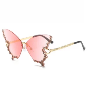Vintage Gradient Butterfly Rhinestone Sunnies